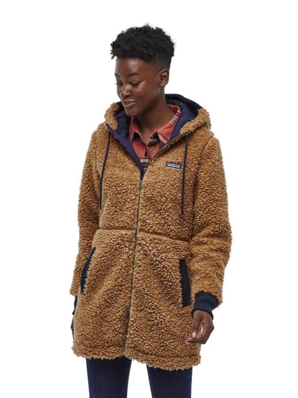 Patagonia Dusty Mesa Brown Sherpa Hooded Jacket